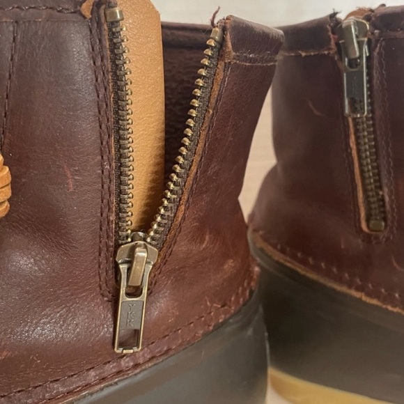 Sperry slip on waterproof rubber & leather boot thinsulate brown blue size 7 1/2 - Picture 8 of 13